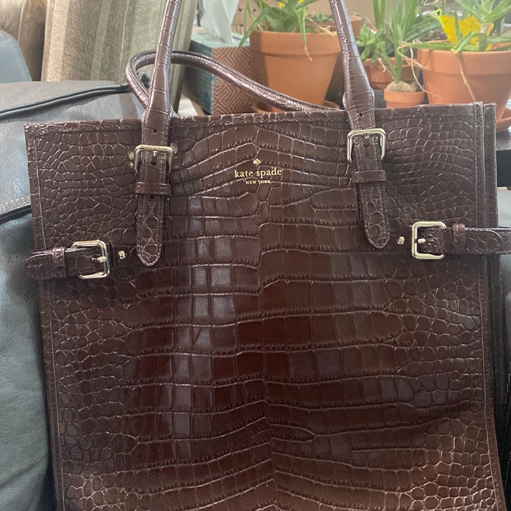 Authentic Kate Spade Vanston Croc Jackson Tote Purse